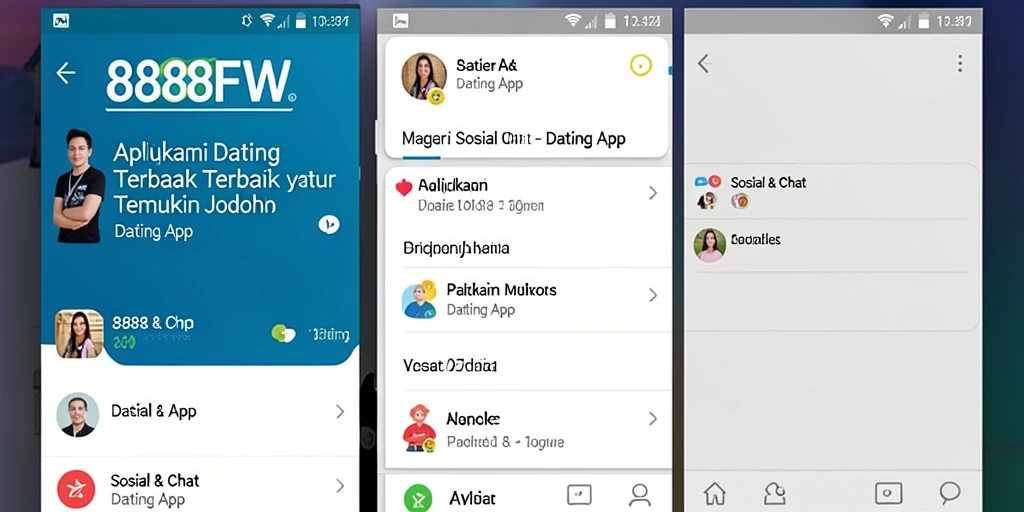Antarmuka aplikasi 888FW yang menarik dan mudah dinavigasi.