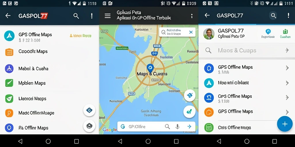 Antarmuka user-friendly dari GASPOL77 dengan fitur GPS Offline.