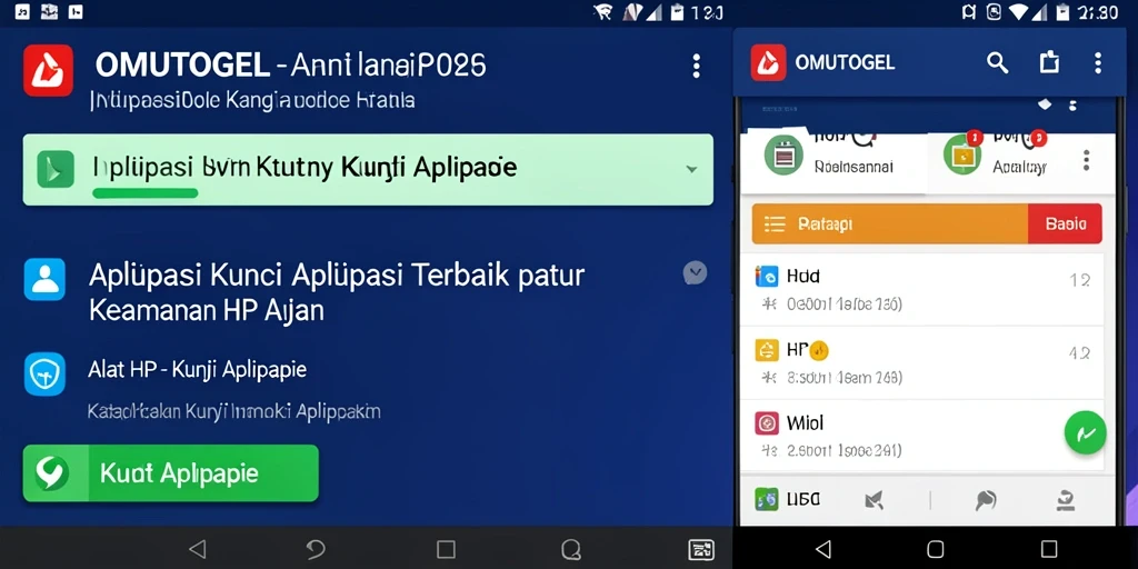 Tampilan antarmuka aplikasi Kunci Aplikasi OMUTOGEL yang ramah pengguna.