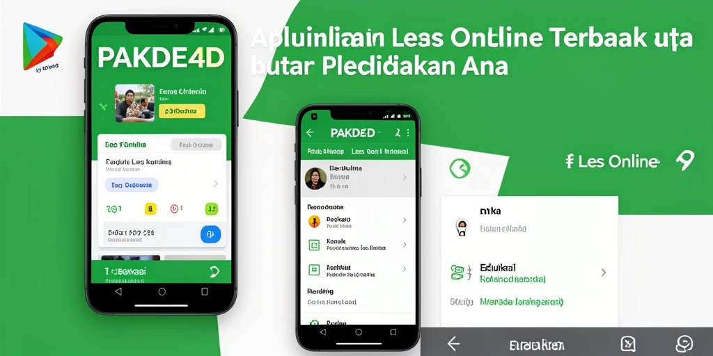 Antarmuka aplikasi PAKDE4D yang intuitif untuk Les Online.