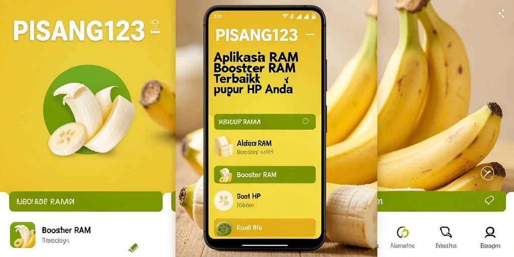 Antarmuka pengguna aplikas PISANG123 untuk meningkatkan performa RAM.
