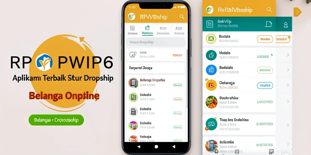 Tampilan antarmuka pengguna RPVIP6 yang memudahkan dropship.