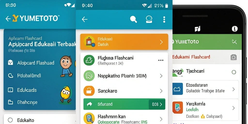 Tampilan antarmuka aplikasi YUMETOTO yang sederhana dan menarik.
