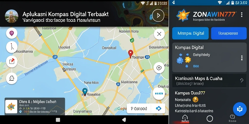 Tampilan antarmuka utama aplikasi Kompas Digital ZONAWIN777.